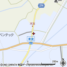 富山県小矢部市末友40周辺の地図