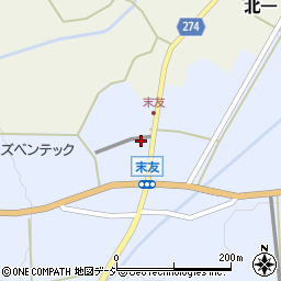 富山県小矢部市末友31周辺の地図