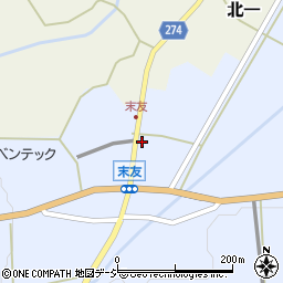 富山県小矢部市末友41周辺の地図