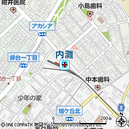 内灘駅周辺の地図