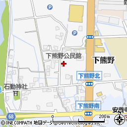 下熊野公民館周辺の地図