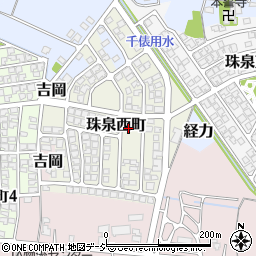 富山県富山市珠泉西町周辺の地図