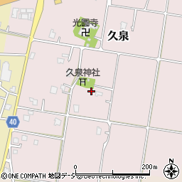 富山県砺波市久泉周辺の地図