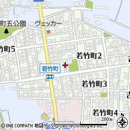 富山県富山市若竹町周辺の地図