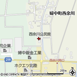 余川公民館周辺の地図