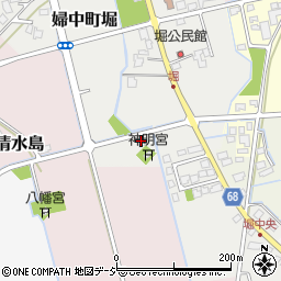 婦中堀公民館周辺の地図