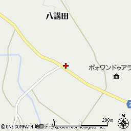 富山県小矢部市八講田388周辺の地図