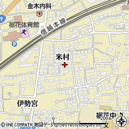 長野県長野市安茂里米村周辺の地図