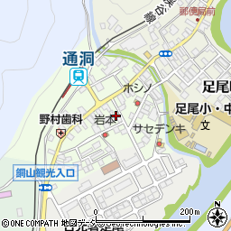 栃木県日光市足尾町松原周辺の地図