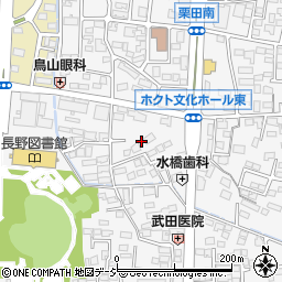 長野県長野市栗田187周辺の地図