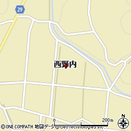 茨城県常陸大宮市西野内周辺の地図