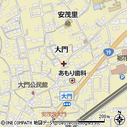 長野県長野市安茂里大門周辺の地図