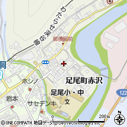 栃木県日光市足尾町赤沢周辺の地図