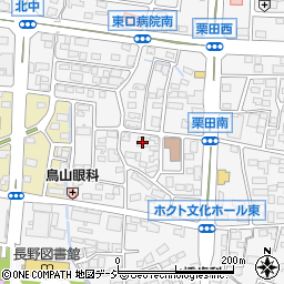 長野県長野市栗田300-1周辺の地図