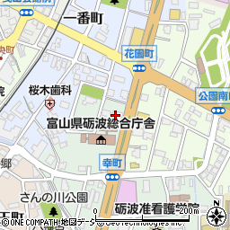 富山銀行　砺波支店周辺の地図