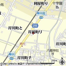 石川県金沢市岸川町リ周辺の地図