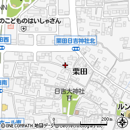 長野県長野市栗田東番場周辺の地図