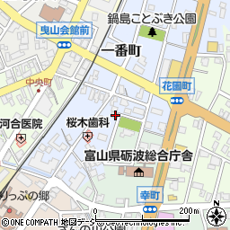 富山県砺波市一番町周辺の地図