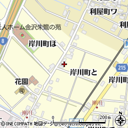 石川県金沢市岸川町と周辺の地図