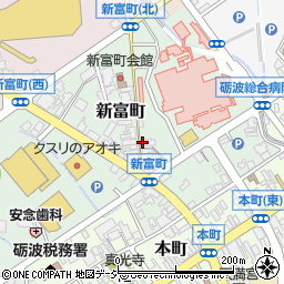 富山県砺波市新富町周辺の地図