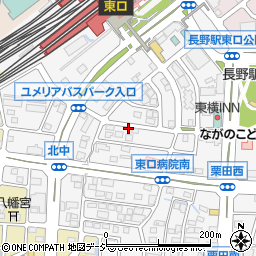 長野県長野市栗田北中周辺の地図