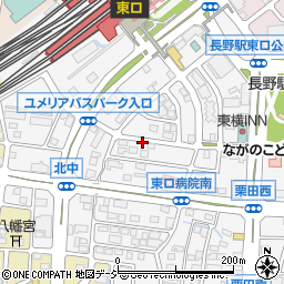 長野県長野市栗田（北中）周辺の地図