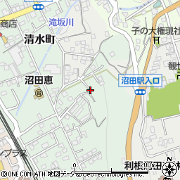 群馬県沼田市清水町周辺の地図