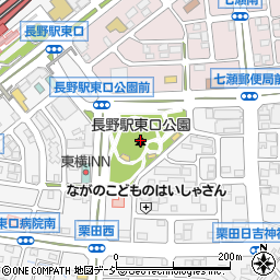 長野駅東口公園周辺の地図