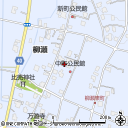 富山県砺波市柳瀬周辺の地図