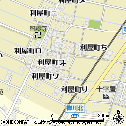 石川県金沢市利屋町オ周辺の地図