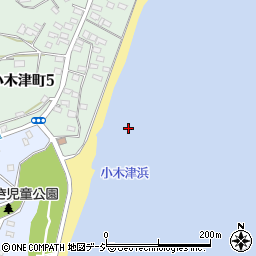 小木津浜周辺の地図