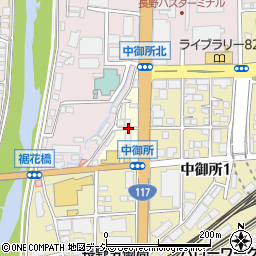 長野県長野市中御所町周辺の地図