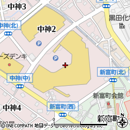 富山県砺波市中神1丁目周辺の地図