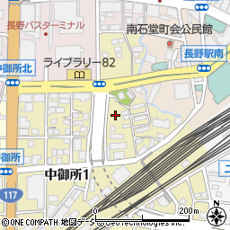 タイムズ長野中御所駐車場周辺の地図