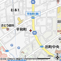 富山県砺波市平和町周辺の地図