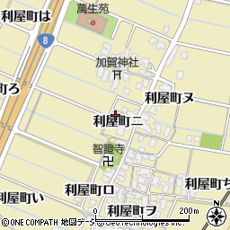 石川県金沢市利屋町ろ周辺の地図