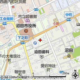 沼田市下之町駐車場（平面）周辺の地図
