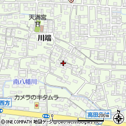 長野県長野市高田川端周辺の地図