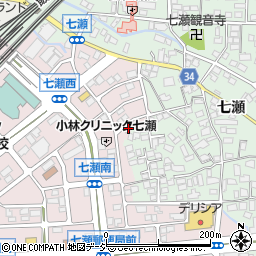長野県長野市七瀬21周辺の地図