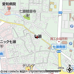長野県長野市鶴賀七瀬周辺の地図