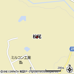 富山県小矢部市松尾周辺の地図