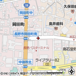 長野バスターミナル周辺の地図