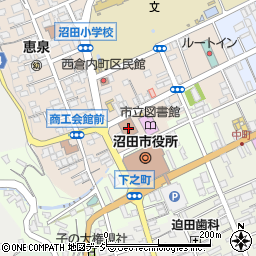 沼田郵便局周辺の地図
