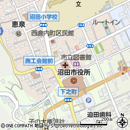 沼田郵便局　貯金・保険周辺の地図