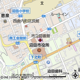 沼田市立図書館周辺の地図