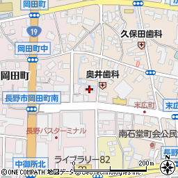 八十二銀行岡田寮周辺の地図