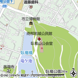 須坂市南部地城公民館周辺の地図