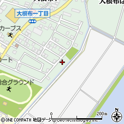 石川県河北郡内灘町大根布1丁目335周辺の地図