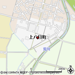 富山県富山市上八日町周辺の地図