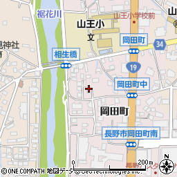 長野県長野市中御所（岡田町）周辺の地図